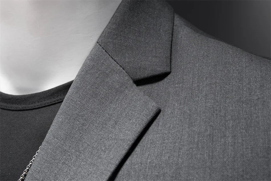 15-color boutique fashion suit 6XL men's slim groom wedding suit jacket business office suit casual solid color suit jacket