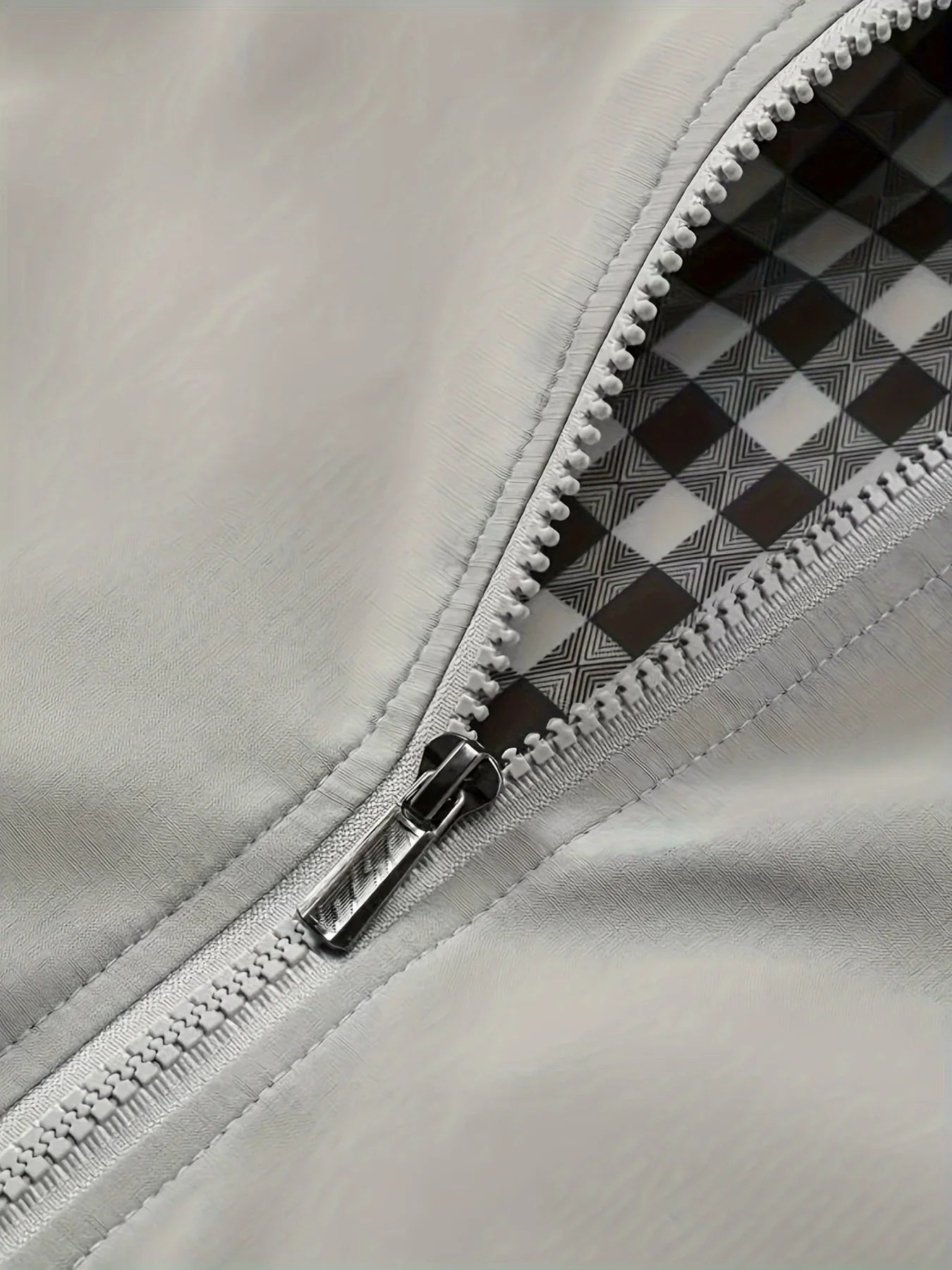 Men's Plus-Size Jacket, Casual Plus-Size Coat, Thin Spring and Autumn Jacket with Stand Collar Design, Suitable for Sports, Walking, Office, Shopping, Business Casual Men's Plus-Size Jacket