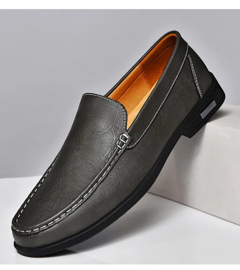 Genuine Leather Men's Shoes Classics Business Dress Shoes Moccasins Slip on Loafers Driving Shoes for Men Casual Shoe Big SIze48