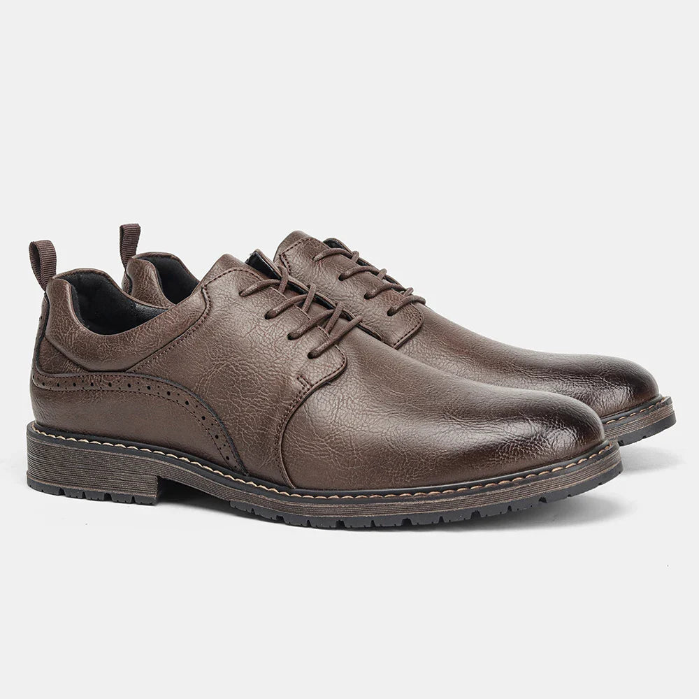 Men Casual Shoes Fashion Brand Comfortable 2025 Leather Shoes#KD826