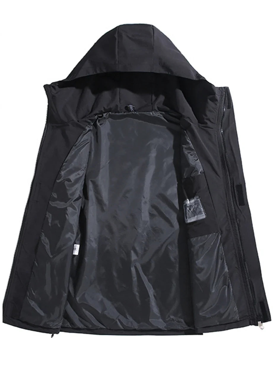 10XL 12XL Plus Size Windbreaker Men Waterproof Jacket Solid Color Black Windbreaker Coats Male Big Size Outdoor Outerwear