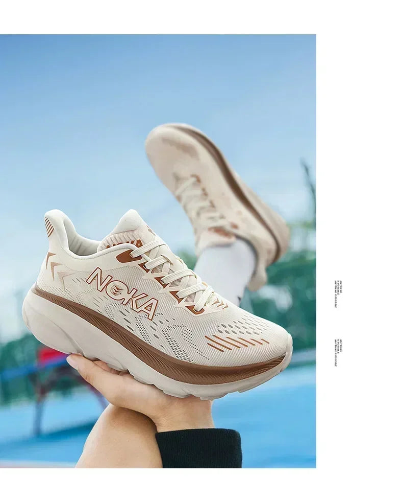 Men's Running Shoes Breathable Cushioning Luxury shoes Trainer Race Outdoor Couple Non-Slip Jogging Sneakers Mesh Off-road Shoes