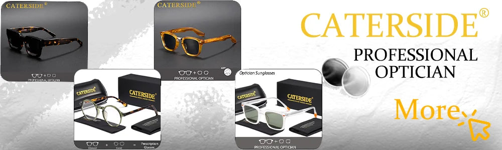 CATERSIDE Classic Square Sunglasses Men Core Insert Temple Luxury Brand Sun Glasses Women Travel Beach Party Festival Gifts
