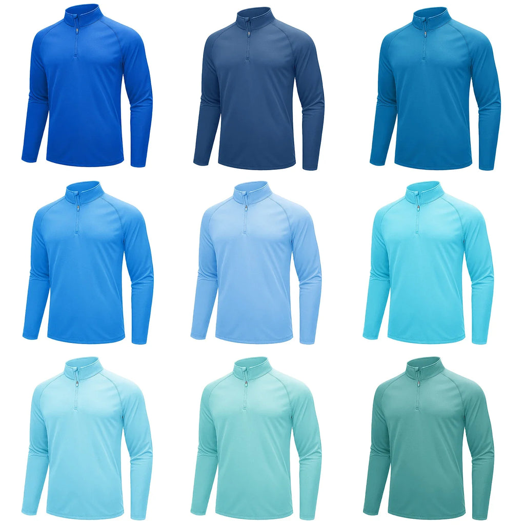 Mens UPF50+ UV Protection T-Shirt Lightweight Long Sleeve Quick Dry Fishing Shirt Outdoor Hiking Workout Rash Guards