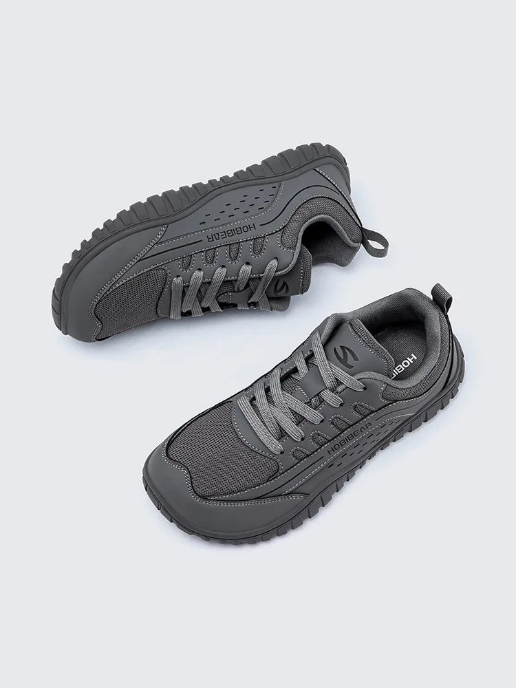 Unisex Wide Toe Sneakers Outdoor Travel Breathable Shoes Comfortable Lace Up Walking Sneakers