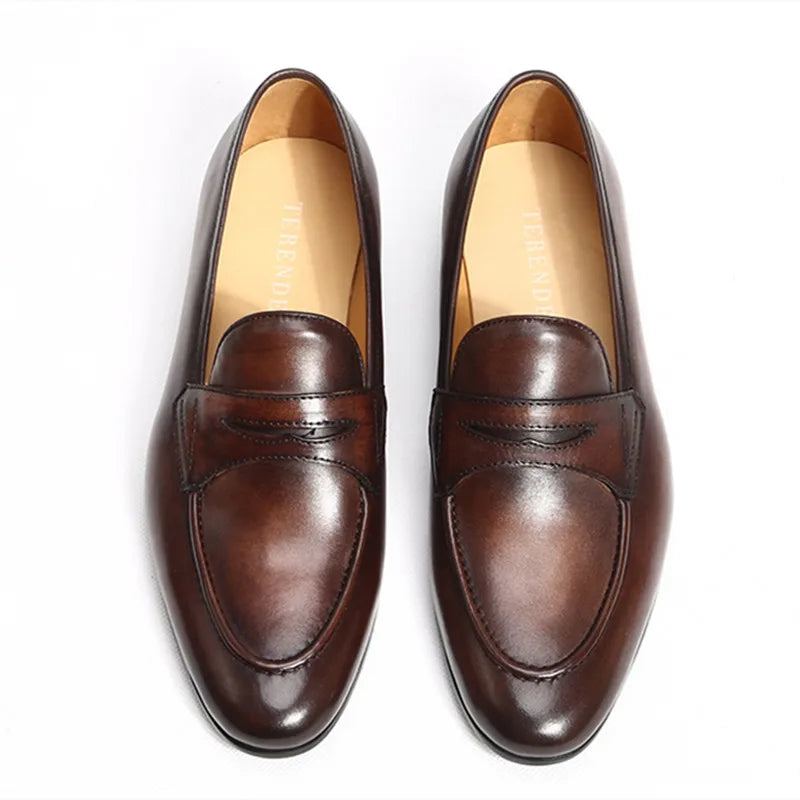 Italian Style Men's Loafers Tassel Genuine Suede Leather Comfortable Slip on Wedding Party Dress Shoes for Men Casual Shoes