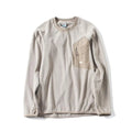 Mountain-Ready Crewneck: Engineered with Ribbed Neck, Reflective Logo, & Secure Chest Pocket for Outdoor Style Unisex