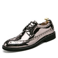 Luxury Golden Man Leather Shoes Large Size 38-46 Comfortable Flat Men's Wedding Shoes High Quality Oxford Shoes Man Dress Shoes