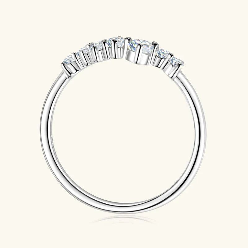 Moissanite Diamond Necklace Ring 925 Sterling Silver Cluster Pendant Jewelry Set For Women Laides Engagement Rings Gift