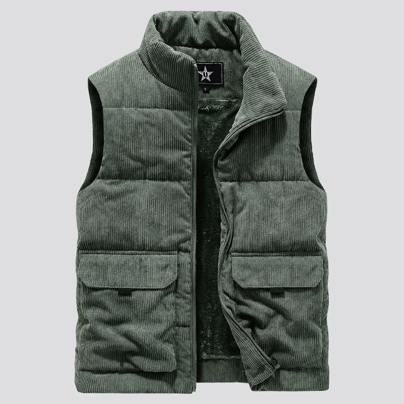 سترة رجالية شتوية صوفية دافئة، معاطف رجالية بياقة واقفة، سترات سميكة عسكرية، ملابس رجالية، سترة بدون أكمام