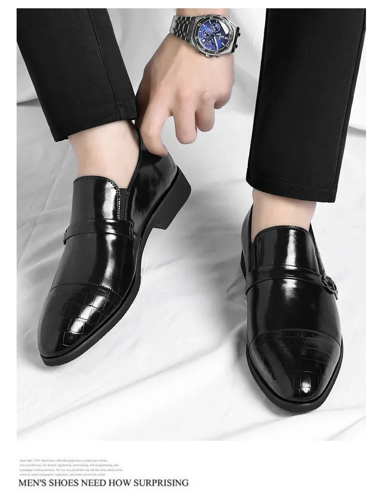 Designer Cow Leather Elegant Shoes Man Summer Autumn Business Casual Wedding Shoes Male British Style Fashion Dress Shoe Man