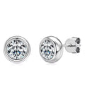 Real 0.5ct/1ct/2ct D Color Moissanite 925 Sterling Silver Gold Plated Stud Earrings For Women Wedding Fine Jewelry Gift