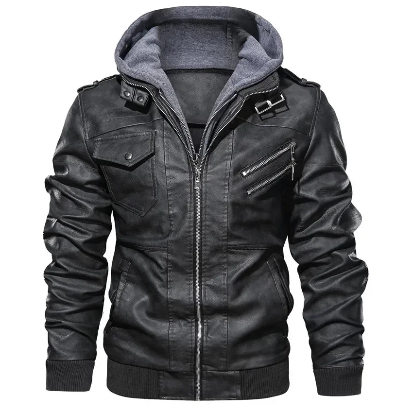 Customizable Men's Leather Jackets Autumn Casual Motorcycle PU Jacket Biker Leather Coats Brand Clothing Suit Jackets EU Size