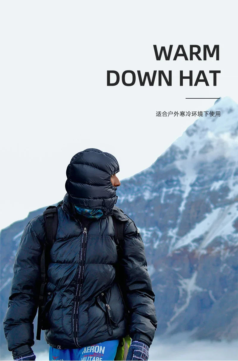 Ultralight Portable Winter Waterproof Warm Three Piece Down Hat Gloves Shoe Covers Hiking Camping Clothing Equipment