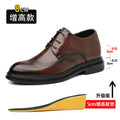 Business Formal Casual Wedding Shoes for Men Fashion New Designer Inner Increase Shoes Male Spring Autumn Retro Leather Shoe Man