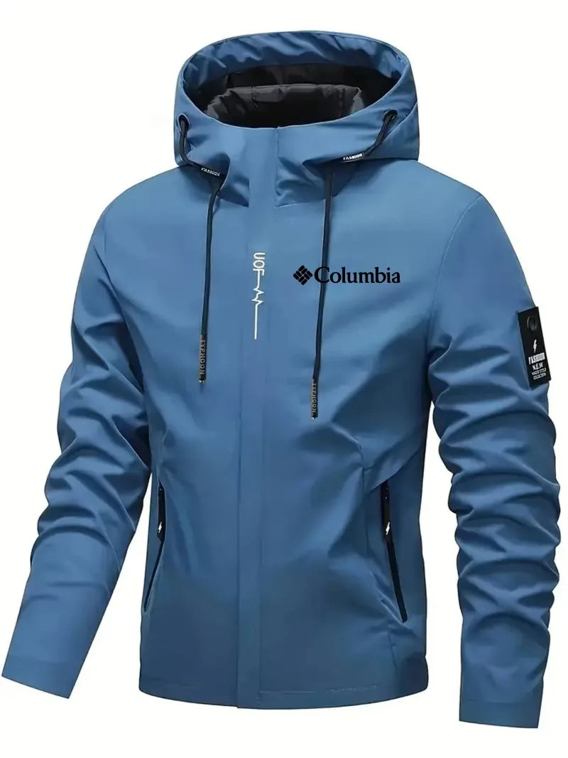 2026 Men's Waterproof Raincoat Hooded Lightweight Cycling Jacket Street Style Hiking Windproof Outdoor Leisure