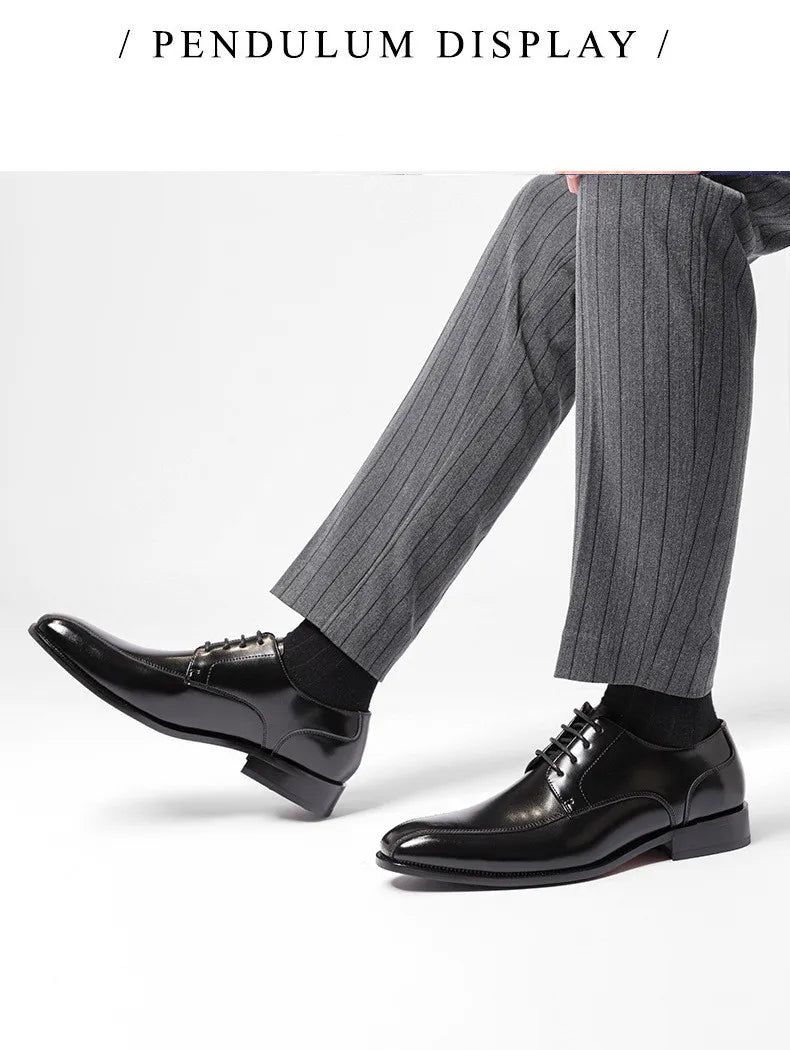 Men Dress Shoes New 2022 Spring High Quality Leather Formal Shoes Classic Business Wedding Sytle Groomsman Mens Shoes