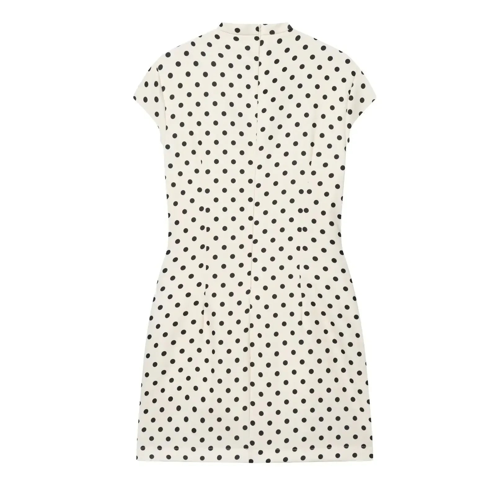 Summer Polka Dot Mini Dresses For Women Casual Short Sleeve Lace Up Collar Dress Sexy Lady Club Party Woman Evening Dress