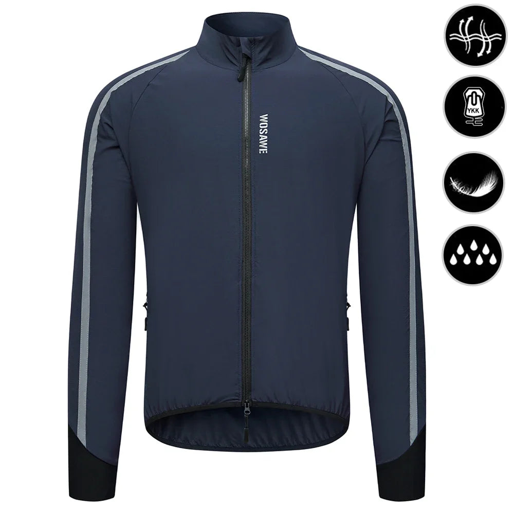 Men's Cycling Windbreaker Ultralight Reflective Windproof Jacket Men MTB Road Bike Wind Coat Long Sleeve Bicycle Clothing