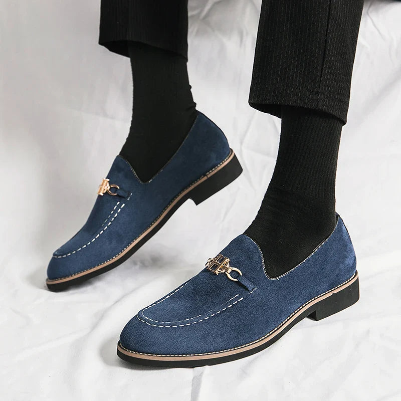 Men’s Suede Leather Shoes – Fashion Casual Lace-Up Shoes for Adults (Black, Brown)