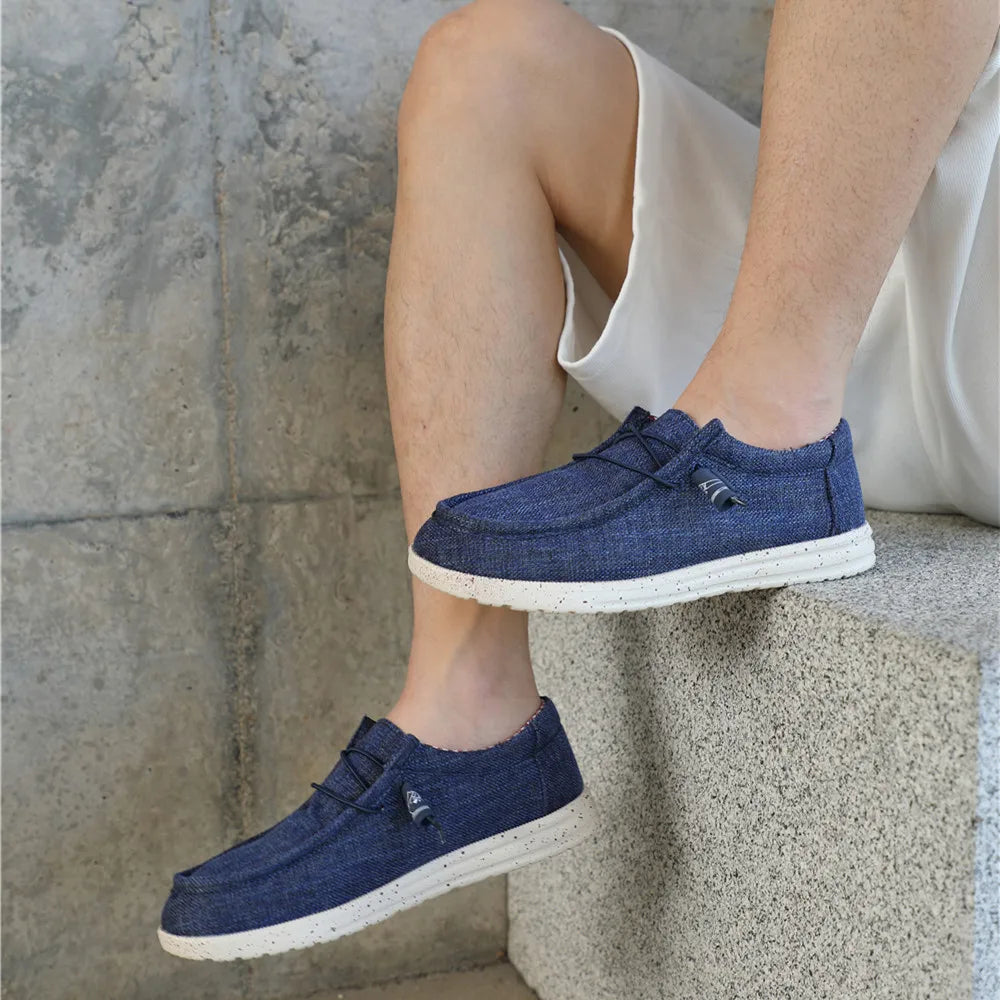 Plus Size Men's Solid Color Breathable Slip On Classic Loafer Shoes Comfy Casual Durable Lightweight Walking Shoes