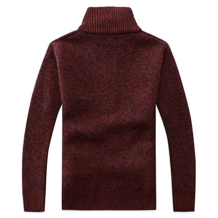 Men Plaid Cardigan V-neck Fleece Sweater Men's  Autumn Clothing Classic Cardigans Jacket Button Mens Knitting Outwear