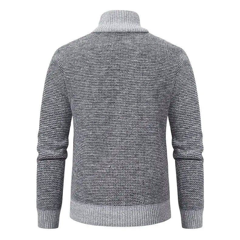 Men Cardigan Sweater Coat 2025 Autumn Winter Korean Warm Thickened Stand Collar Zipper Solid Casual Jacket Fashion Men Clothing