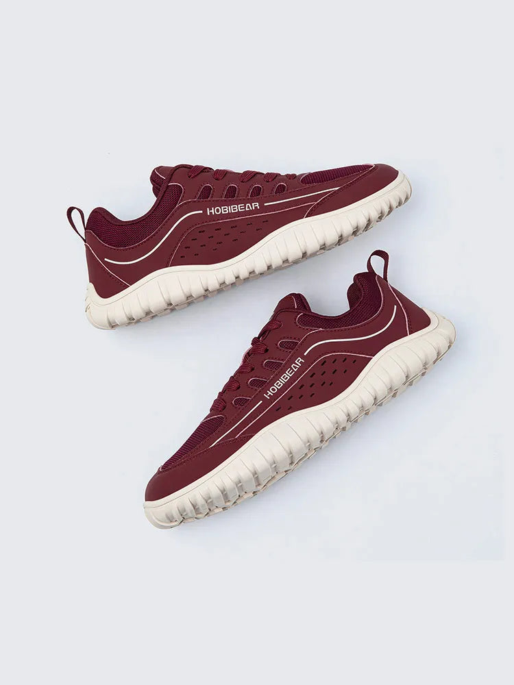 Unisex Wide Toe Sneakers Outdoor Travel Breathable Shoes Comfortable Lace Up Walking Sneakers
