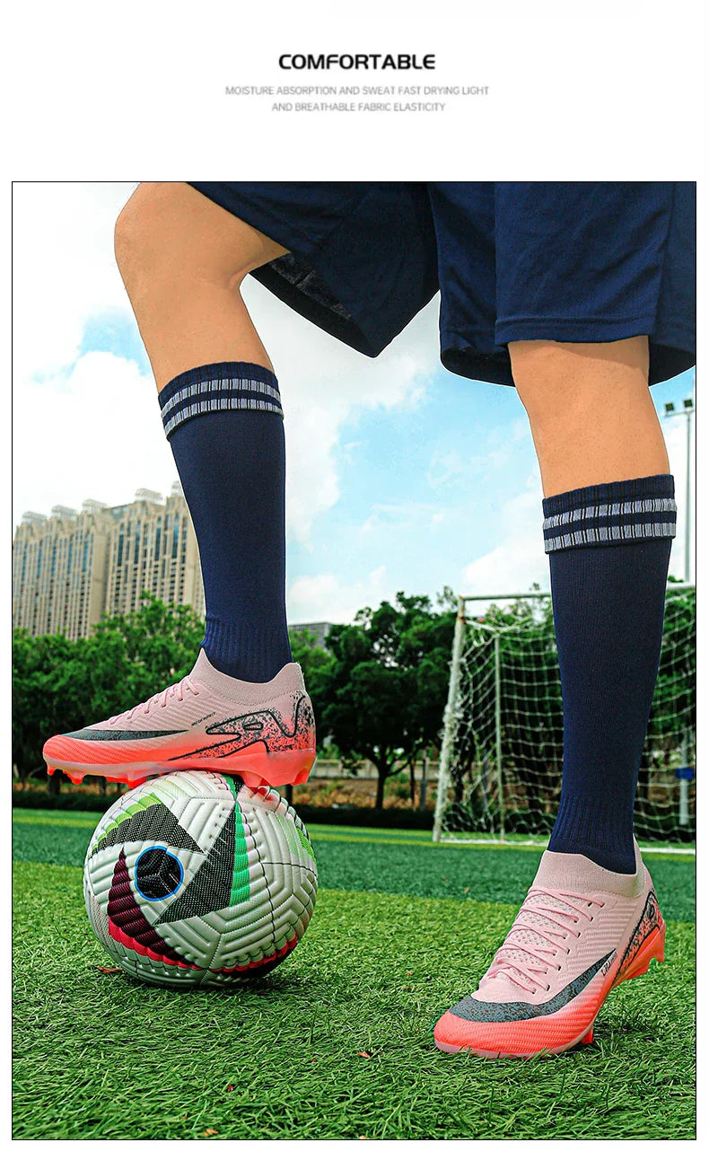 New Men's Soccer Shoes Cleats Sneakers Non-Slip Wholesale Football Boots Training FG Top Quality Drop Shipping Unisex Adult
