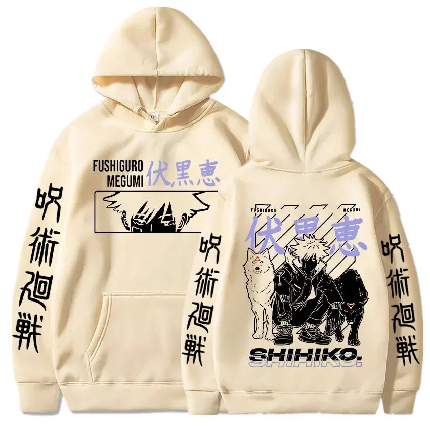 هوديز الأنمي الياباني جوجوتسو كايسن يوجي إيتادوري كارتون سويت شيرتات كاواي فوشيغورو ميغومي مطبوعة ملابس الشارع الرجالية هوديز