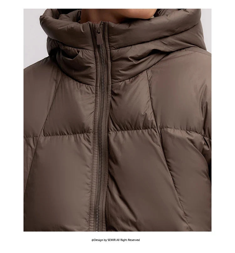 Down Jacket Men 2024 Winter New Thermal Three-Proof Couple Hooded Outerwear Solid Color Versatile Down Jacket