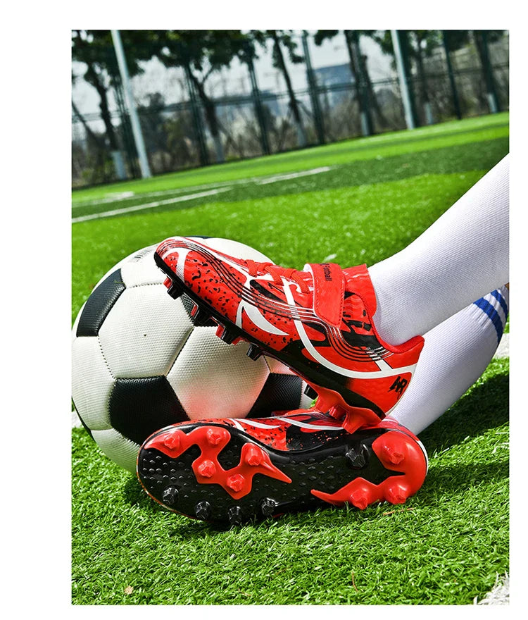 New Men Kids Professional Soccer Shoes Grass Boys Ultralight Football Boots Match Training Shoes Cleats Non-Slip Drop Shipping