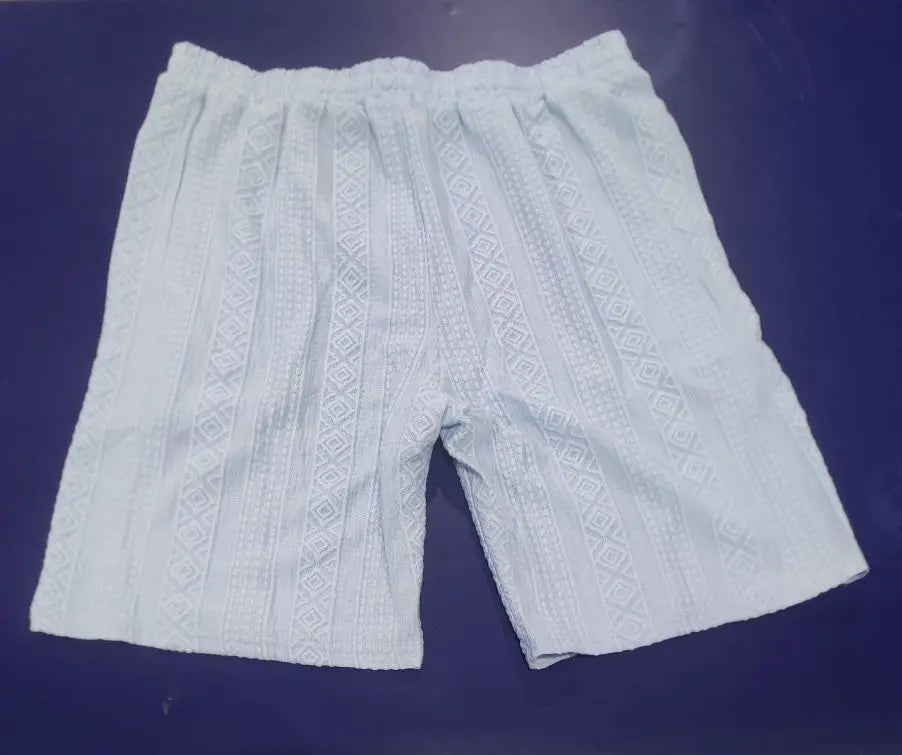 Men's Jacquard Casual Shorts Summer Harajuku Solid Sweatpants Fashion Men Short Pants Retro Men Clothes Roupas Streetwear New