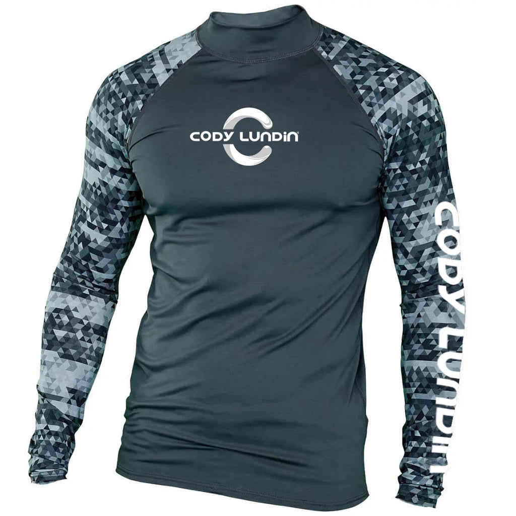 Surfing Swimming Diving T-Shirts Tight Long Sleeve Rash Guard Swimwear Men's UV Protection Surf Clothing Beach Floatsuit Tops