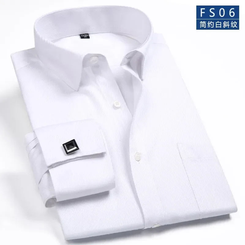Men's Business Dress Long Sleeve Shirt