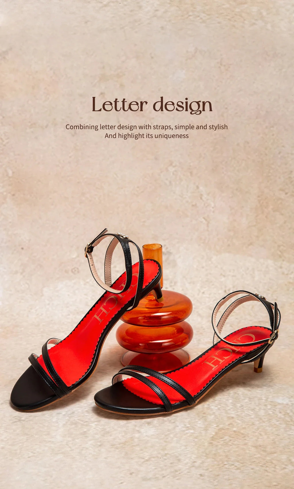 Womens Sandals Round Open Toe Kitten Heels Adjustable Ankle Strap Low Heels Heeled Sandals for Women Summer Dress Shoes 3cm