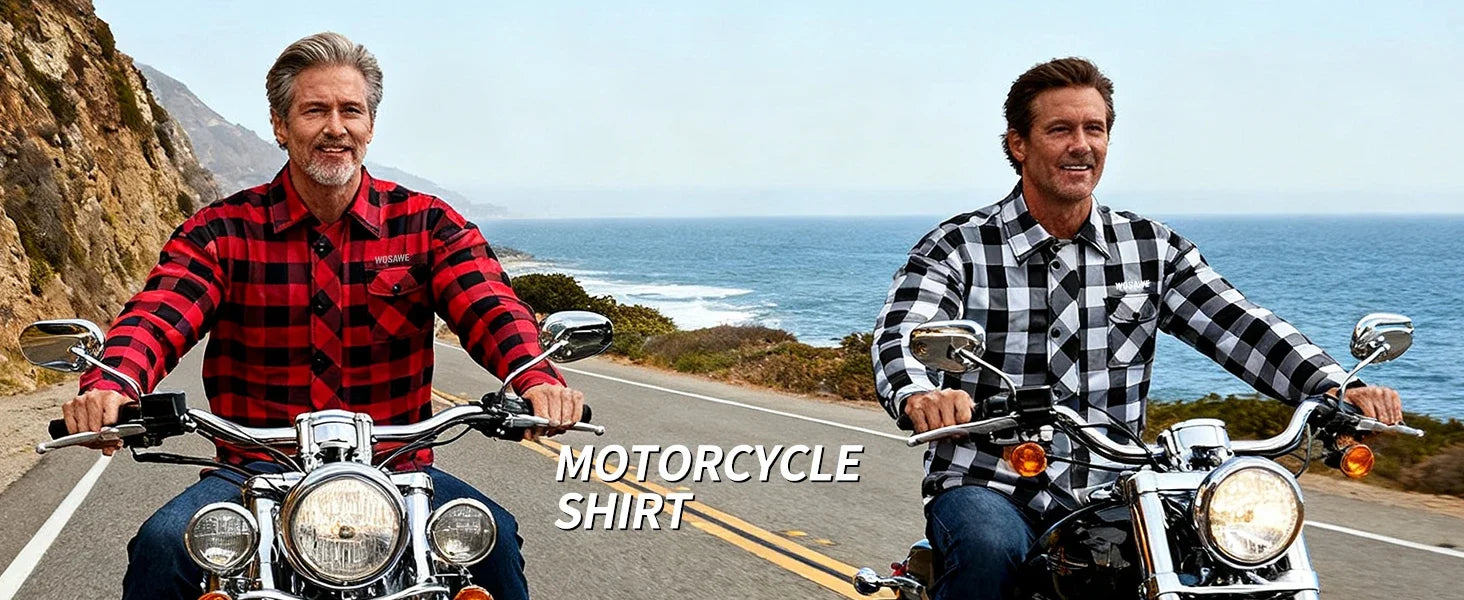 Men's Women's Winter Motorcycle Jacket Warm Motocross Motorbike Checkered Casual Outdoor Riding Shirts