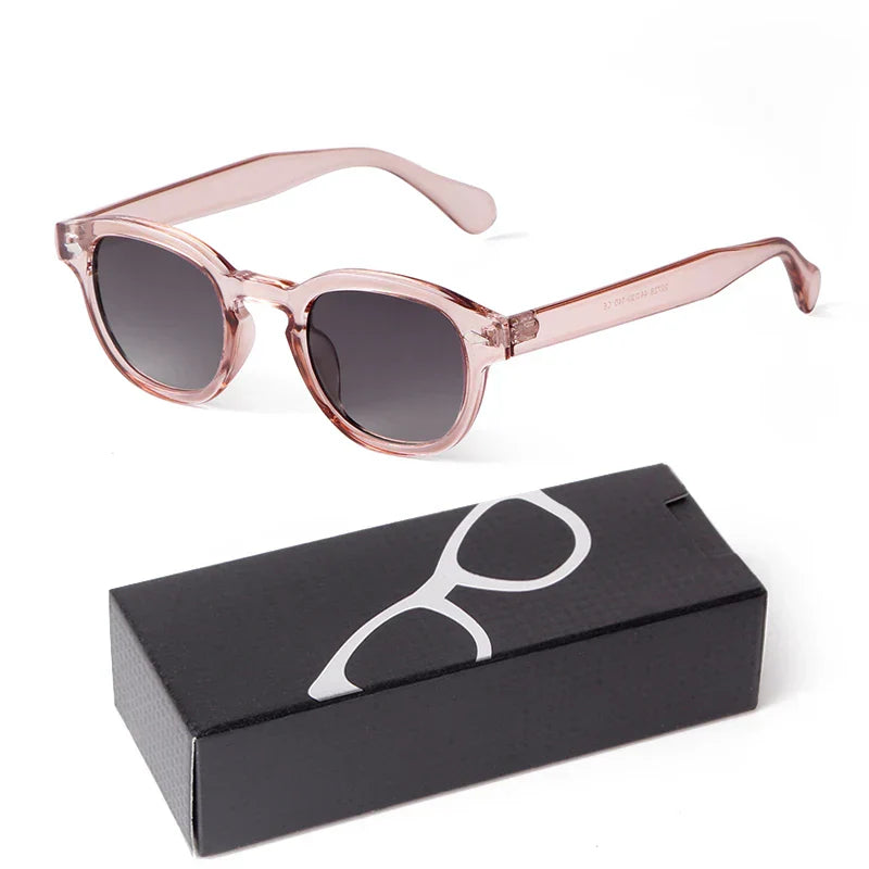 Fashion Gradient Blue Small Round Sunglasses for Women Men Brand Designer Vintage Tortoise Square Sun Glasses Lunettes De Soleil