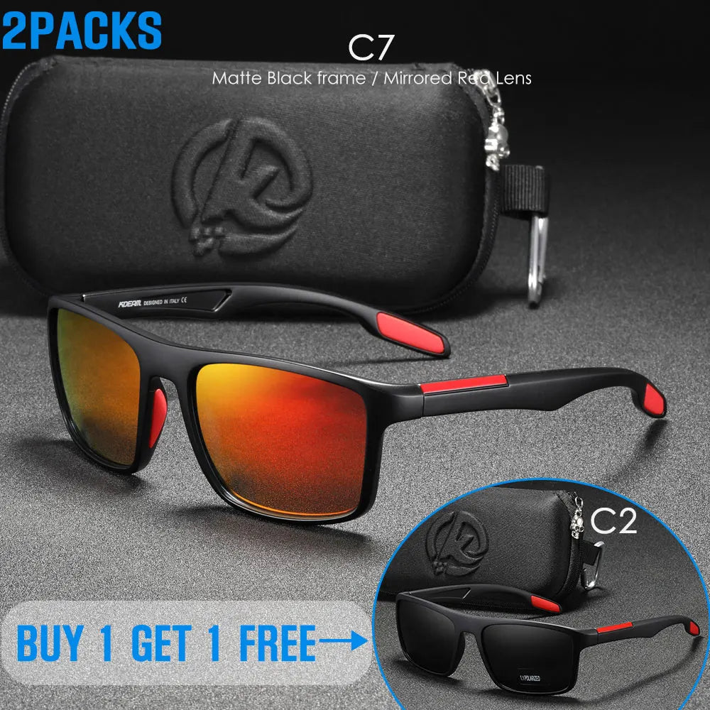 Rectangular Ultra Light Sports Sunglasses Men Polarized TAC 1.1mm Thickness Lens Driving Sun Glasses Women Cat.3