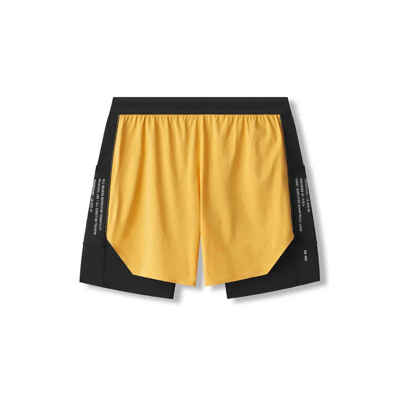 Men's Gym Shorts 2 in 1 Quick Dry Running Shorts Basketball Jogger Summer Fitness Workout Short Pants Bodybuilding Activewear
