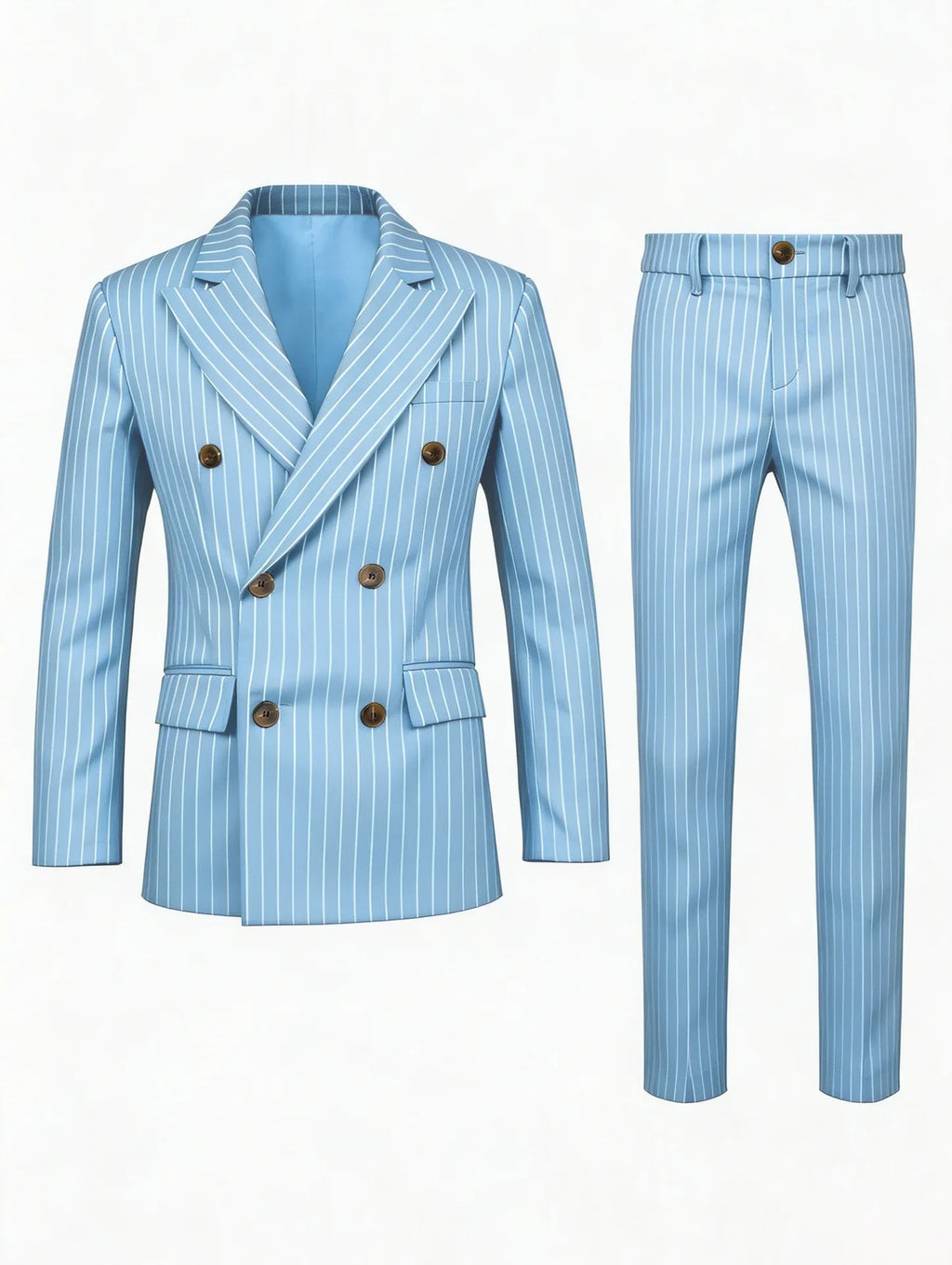 High-quality European and American Men's Clothing, Formal Suits with Stripes, Trousers for Business, Formal Dinners, Weddings
