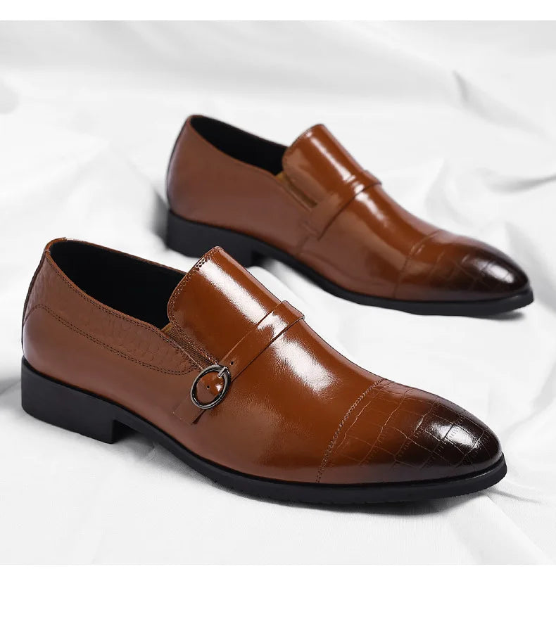 Designer Cow Leather Elegant Shoes Man Summer Autumn Business Casual Wedding Shoes Male British Style Fashion Dress Shoe Man