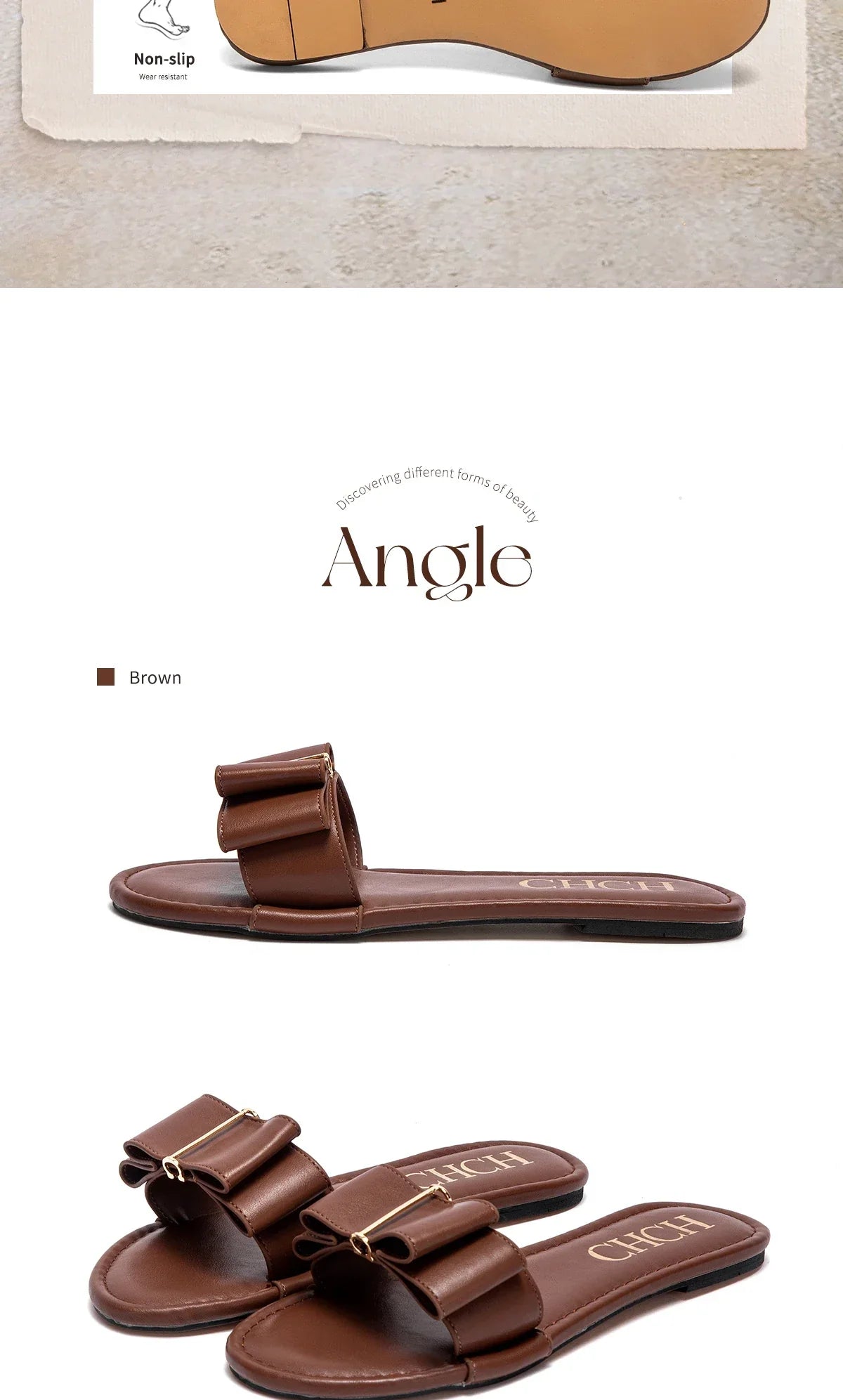 Women's Flat Shoes New Summer Bow Casual Slippers Black Commuting Women's Shoes