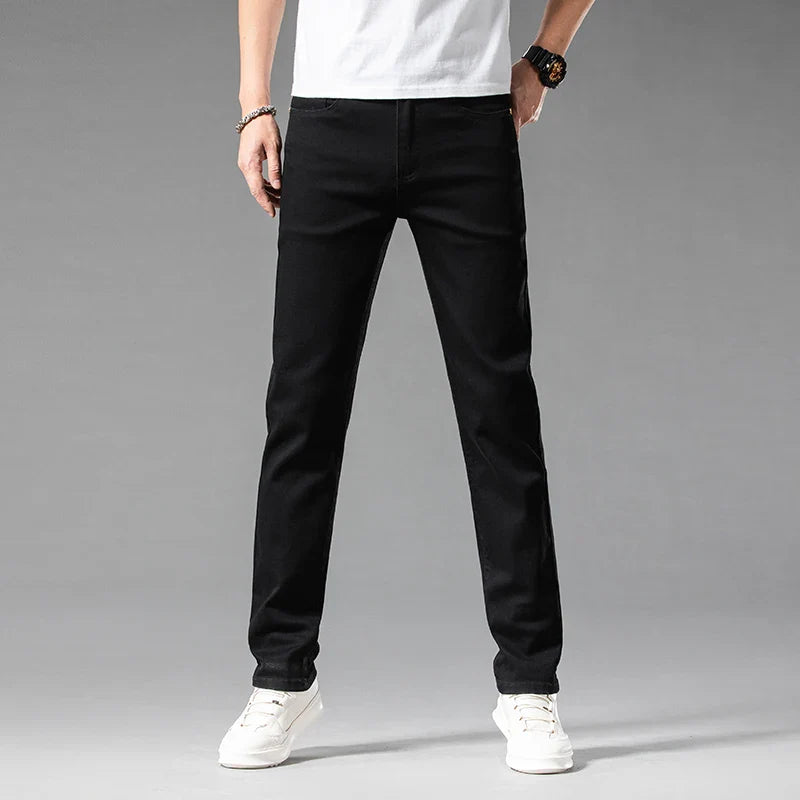 Men's Casual White Classic Trousers
