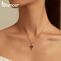 925 Sterling Silver Sparkling Heart Pendant Necklace for Women Simple Silver Necklace Engagement Fine Jewelry