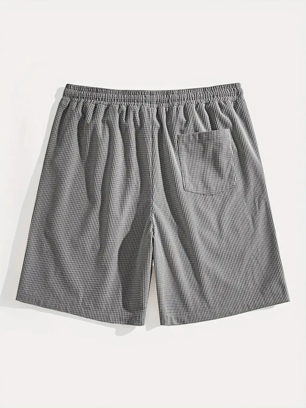 Men's Waffle Texture Shorts Summer Casual Sports Plus Size Loose Fit Knee-Length Shorts Male Oversized Streetwear Beach Pants