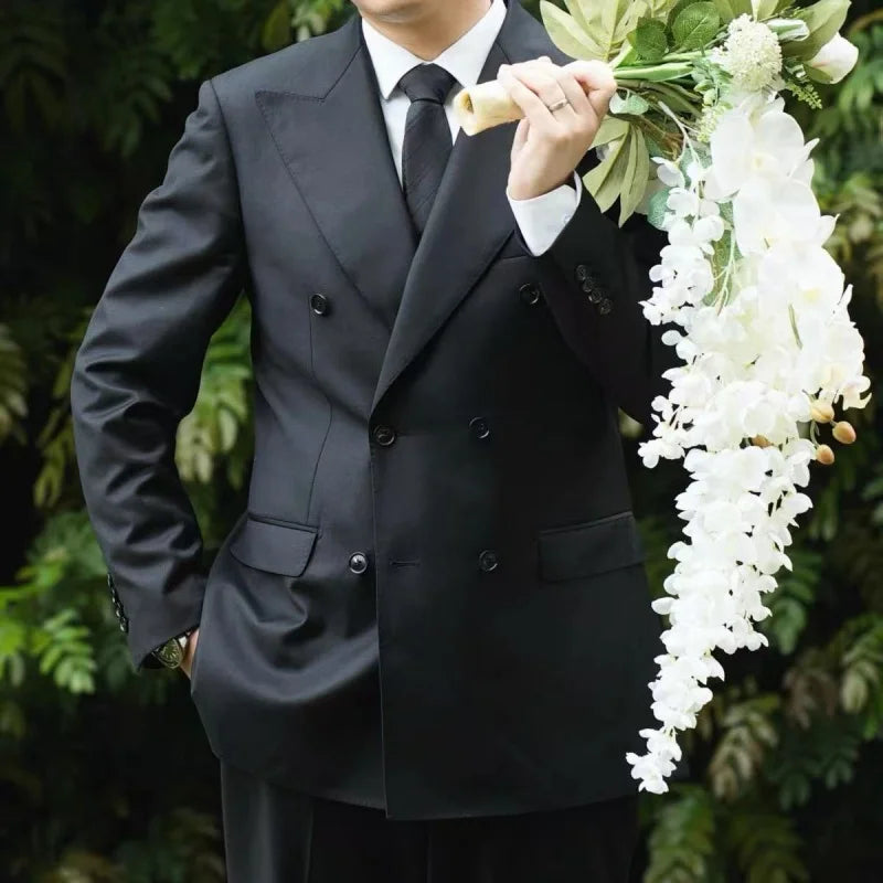 Elegant Double-breasted Men's Suit