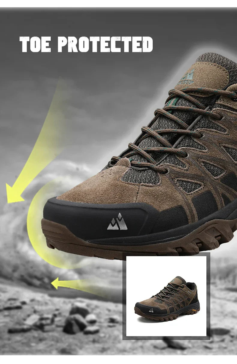 New Arrival Mens Hiking Shoes Breathable Lace Up Trekking Male Cushioning Outdoor Climbing Tourism Sneakers for Men