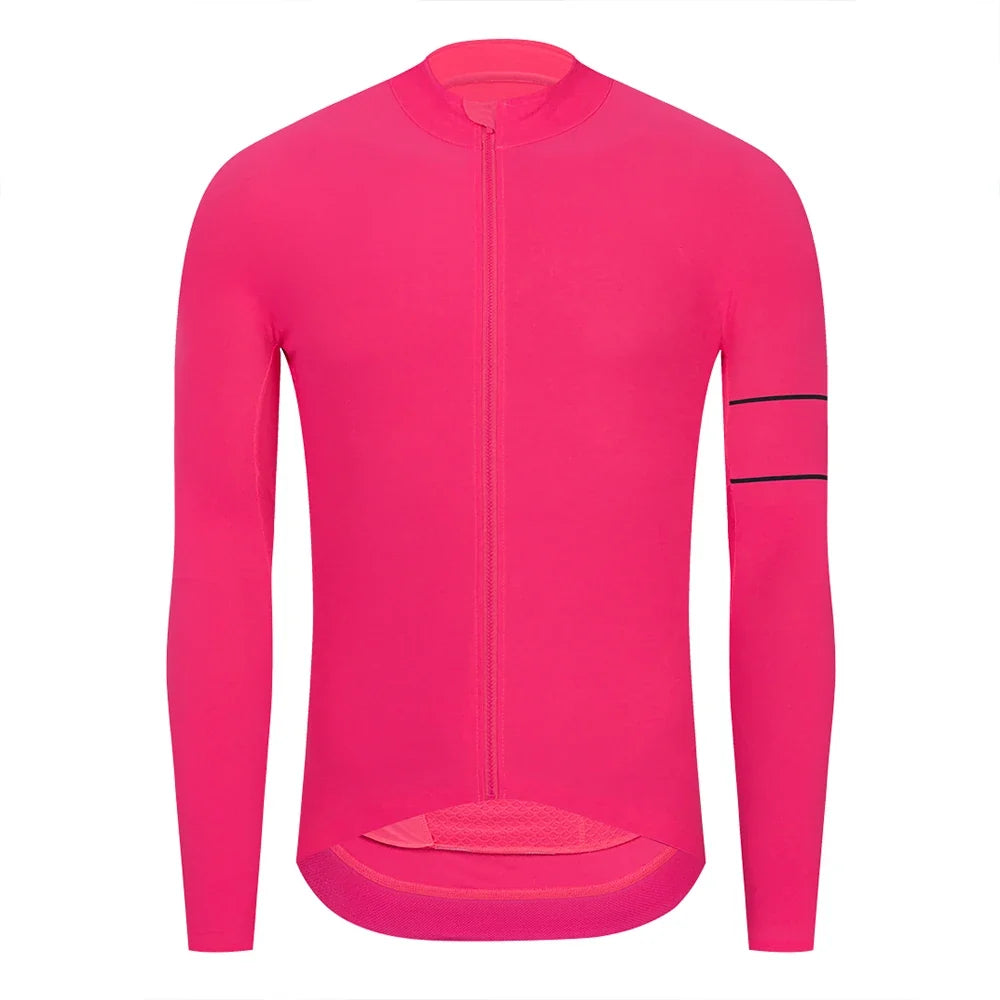 Cycling Jersey 10-20°C Autumn Long Sleeve Road Bike Clothes Thermal Fleece Warmth  MTB Bicycle Jersey