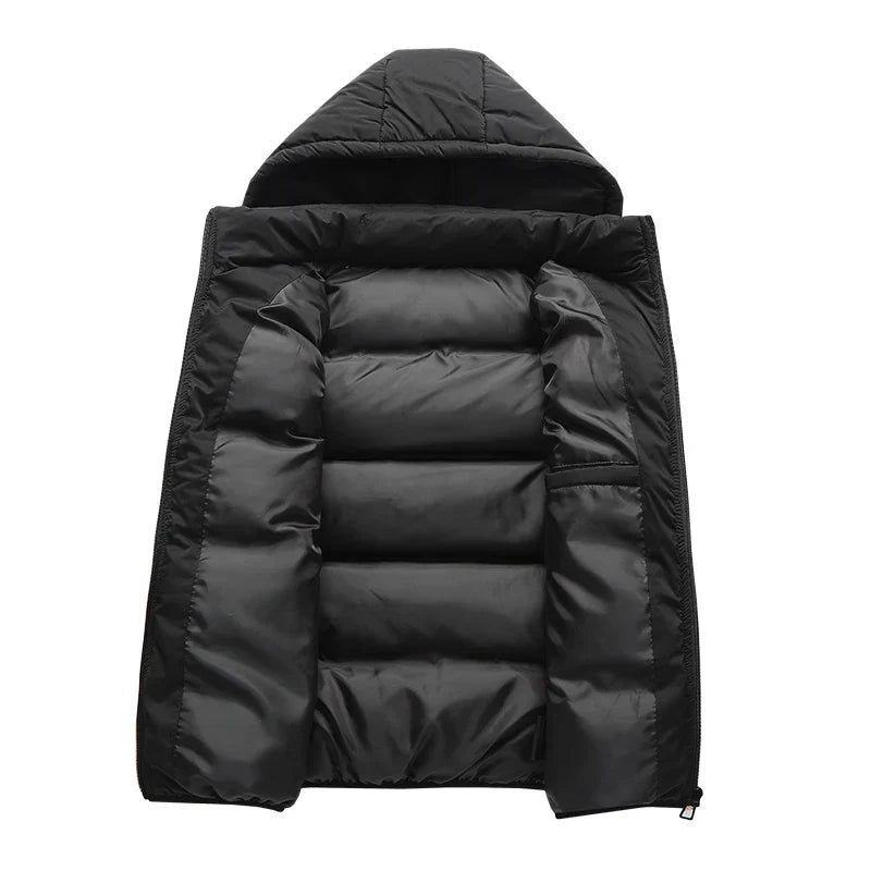 Mens Vest Jacket Warm Sleeveless Jackets Winter Waterproof Zipper Coat Autumn Stand-up Collar Casual Waistcoat Brand Clothing